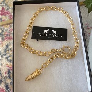 Gold bullet choker necklace